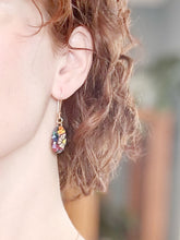 Load image into Gallery viewer, Fall Kaleidoscope Small Oval Dangle Earrings