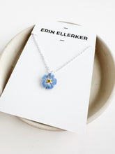 Load image into Gallery viewer, Forget-me-not Simple Silver Necklace