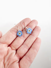 Load image into Gallery viewer, Forget-me-not Dainty Dangle (Silver) Earrings