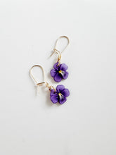 Load image into Gallery viewer, Violet Dainty Dangle (Gold) Earrings