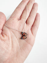 Load image into Gallery viewer, Monarch Butterfly Simple Silver Necklace