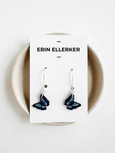 Load image into Gallery viewer, Blue Butterfly Small Drop Dangle Earrings