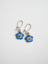 Load image into Gallery viewer, Forget-me-not Dainty Dangle (Gold) Earrings