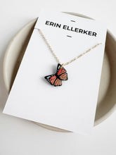 Load image into Gallery viewer, Monarch Butterfly Simple Gold Necklace