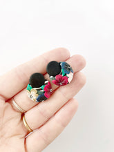Load image into Gallery viewer, Floral Stripes Statement Studs
