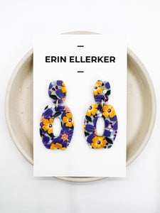 Indigo Garden Cut-out Dangle Earrings