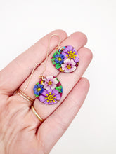 Load image into Gallery viewer, Burgundy Bouquet Small Dangle Earrings
