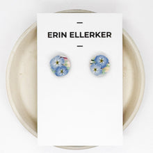 Load image into Gallery viewer, Watercolour Forget-Me-Nots Circle Stud
