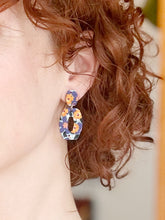 Load image into Gallery viewer, Indigo Garden Cut-out Dangle Earrings
