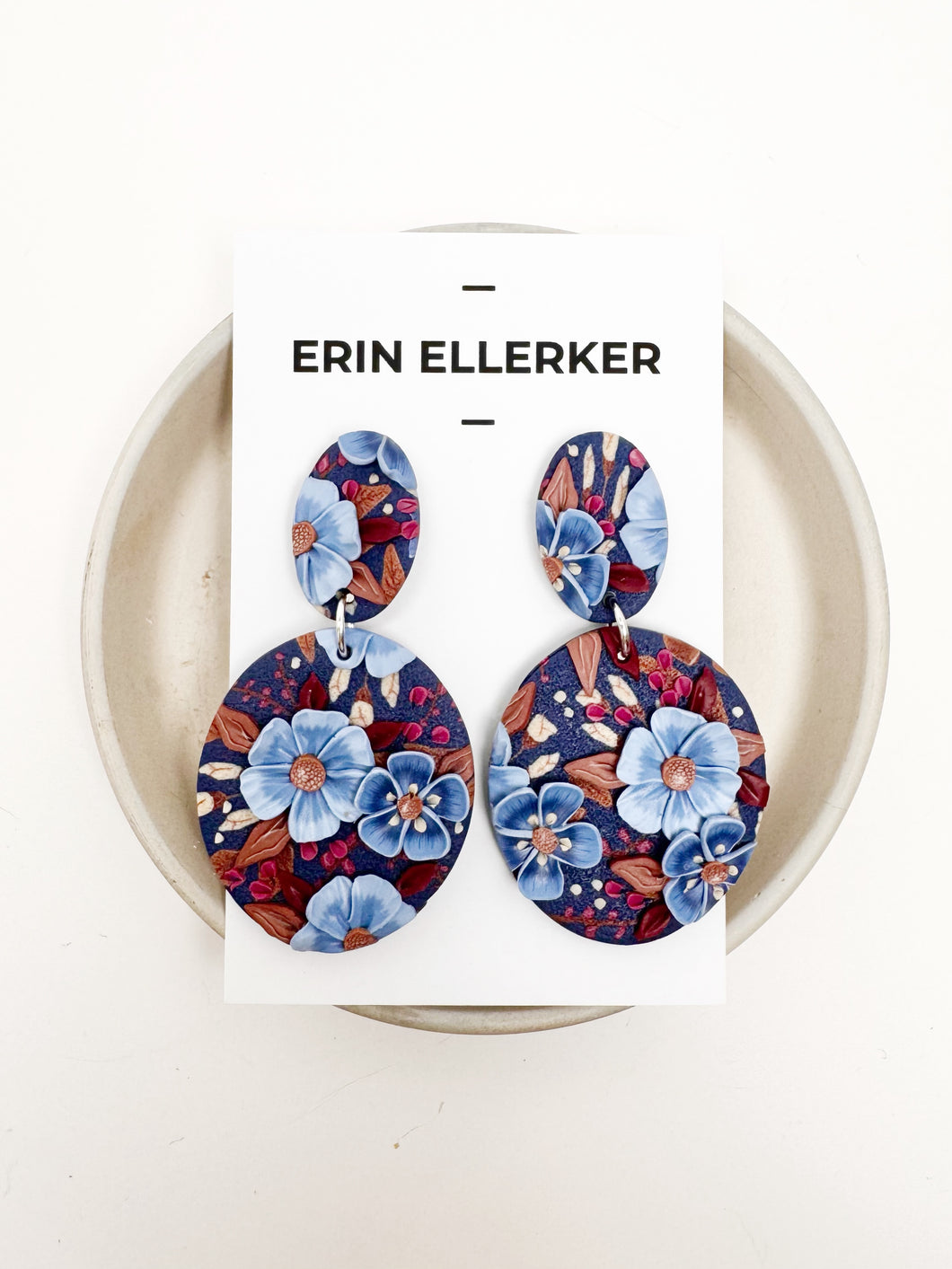 Winter Blues Large Statement Earrings