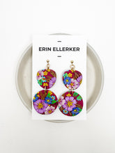 Load image into Gallery viewer, Burgundy Bouquet Large Dangle Earrings
