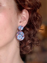 Load image into Gallery viewer, Winter Blues Large Dangle Earrings
