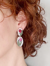 Load image into Gallery viewer, Spring Tulips Double-Drop Dangle Earrings
