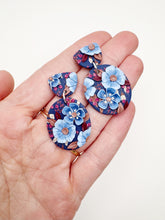 Load image into Gallery viewer, Winter Blues Large Dangle Earrings
