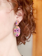 Load image into Gallery viewer, Wild Orange Large Dangle Earrings
