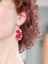 Load image into Gallery viewer, Poppy Large Oval Dangle Earrings
