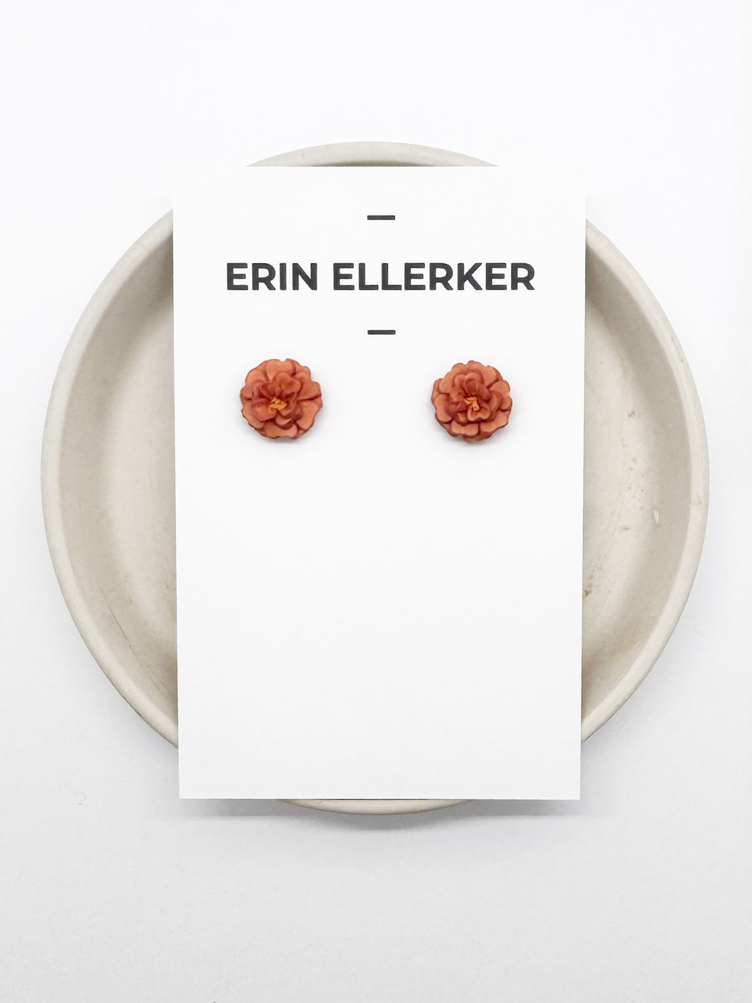 Marigold Flower Stud Earrings (Small)