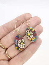 Load image into Gallery viewer, Fall Kaleidoscope Small Oval Dangle Earrings
