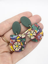 Load image into Gallery viewer, Fall Kaleidoscope Colour-Block Dangle Earrings
