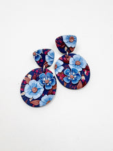 Load image into Gallery viewer, Winter Blues Large Dangle Earrings
