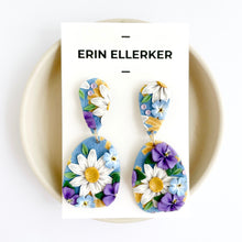 Load image into Gallery viewer, Spring Wildflowers Large Dangle Earrings
