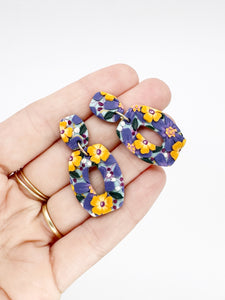 Indigo Garden Cut-out Dangle Earrings