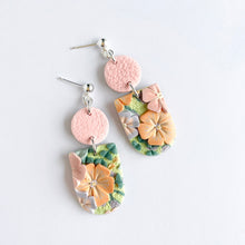 Load image into Gallery viewer, Pastel Bouquet Colour Block Dangle Earrings
