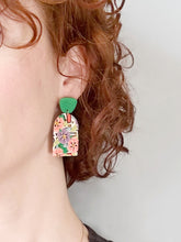 Load image into Gallery viewer, Neon Spring Large Dangle Earrings
