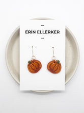 Load image into Gallery viewer, Pumpkin Dangle Earrings
