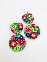 Load image into Gallery viewer, Jardin Vert Double Dangle Earrings
