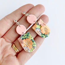 Load image into Gallery viewer, Pastel Bouquet Colour Block Dangle Earrings
