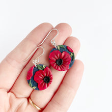 Load image into Gallery viewer, Poppy Circle Dangle Earrings

