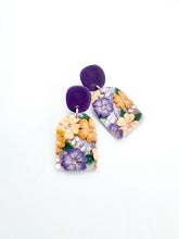 Load image into Gallery viewer, Lavender Marmalade Small Colour-Block Dangle Earrings

