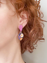 Load image into Gallery viewer, Indigo Garden Colour-Block Small Dangle Earrings
