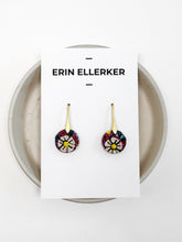 Load image into Gallery viewer, Fall Kaleidoscope Mini Circle Dangle Earrings
