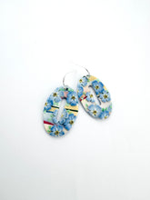 Load image into Gallery viewer, Watercolour Forget-Me-Nots Medium Cut-Out Dangle Earrings
