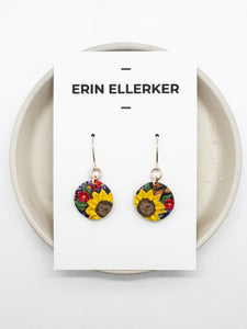 Sunflower Bouquet Small Dangle Earrings