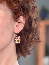 Load image into Gallery viewer, Fall Kaleidoscope Reverse Arch Dangle Earrings
