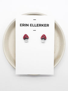 Mini Mushroom Stud Earrings