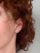 Load image into Gallery viewer, Neon Spring Circle Stud Earrings
