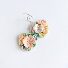 Load image into Gallery viewer, Pastel Bouquet Hoop Earrings
