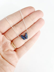 Blue/Purple Butterfly Necklace