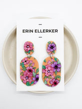 Load image into Gallery viewer, Wild Orange Large Dangle Earrings
