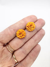 Load image into Gallery viewer, Marigold Flower Stud Earrings (Medium)
