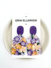 Load image into Gallery viewer, Lavender Marmalade Large Colour-Block Dangle Earrings
