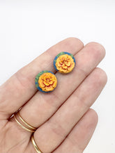 Load image into Gallery viewer, Marigold Circle Stud Earrings
