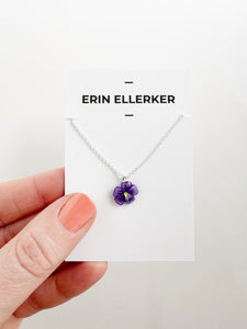 Violet Simple Silver Necklace