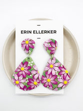 Load image into Gallery viewer, Pink Cosmos Large Dangle Earrings
