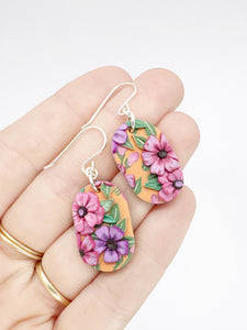 Wild Orange Medium Dangle Earrings
