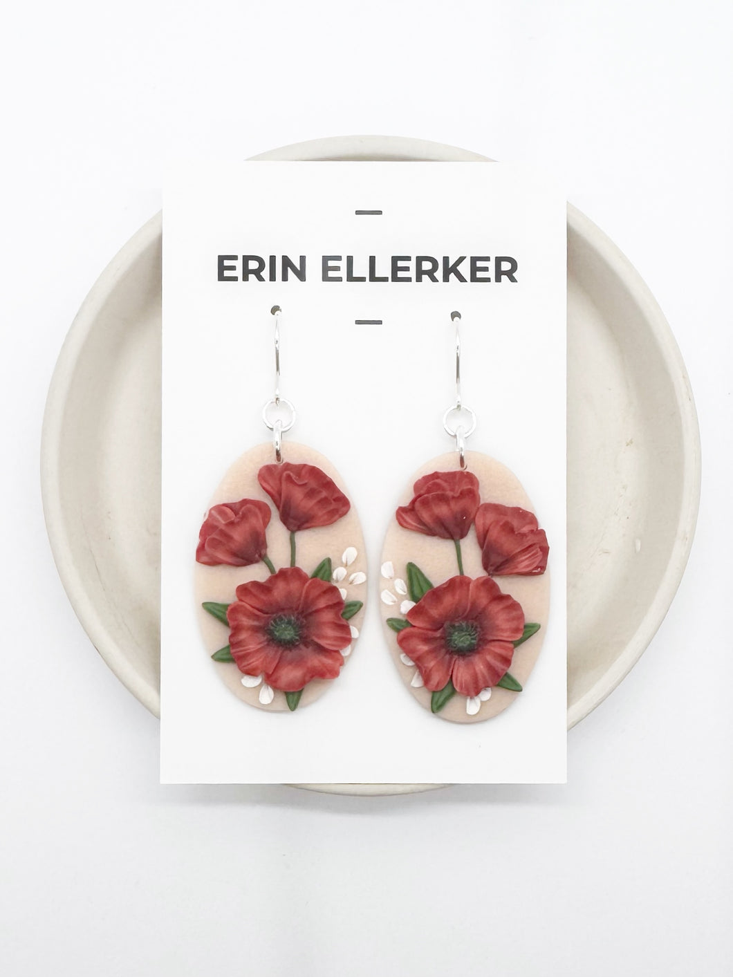 Poppy Large Oval Dangle Earrings